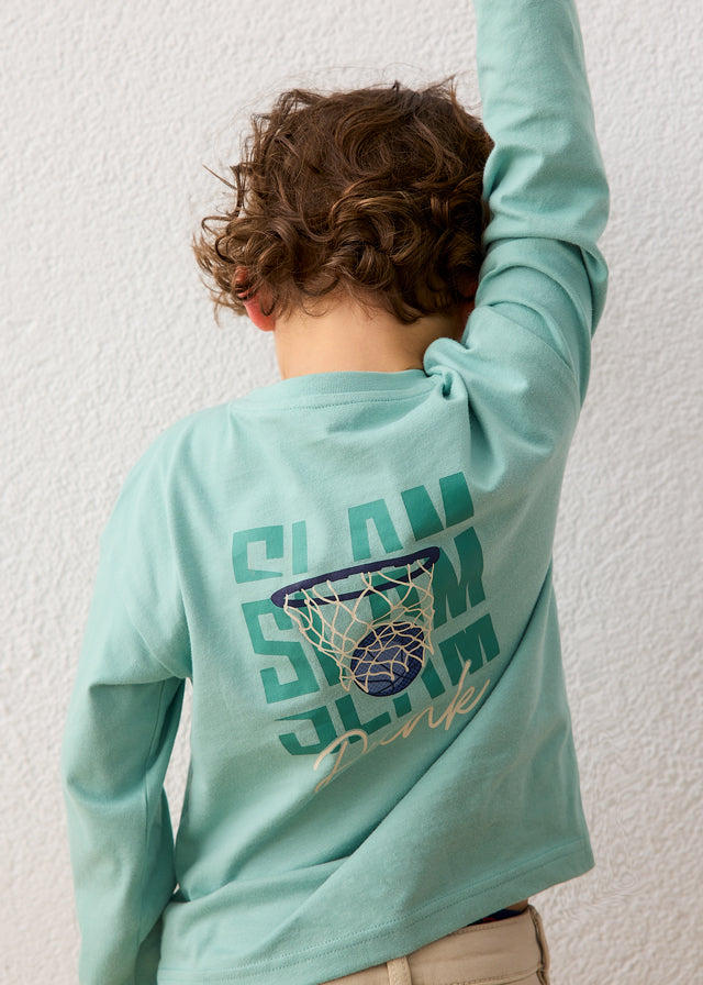 T-Shirt μακρυμάνικο τύπωμα πίσω