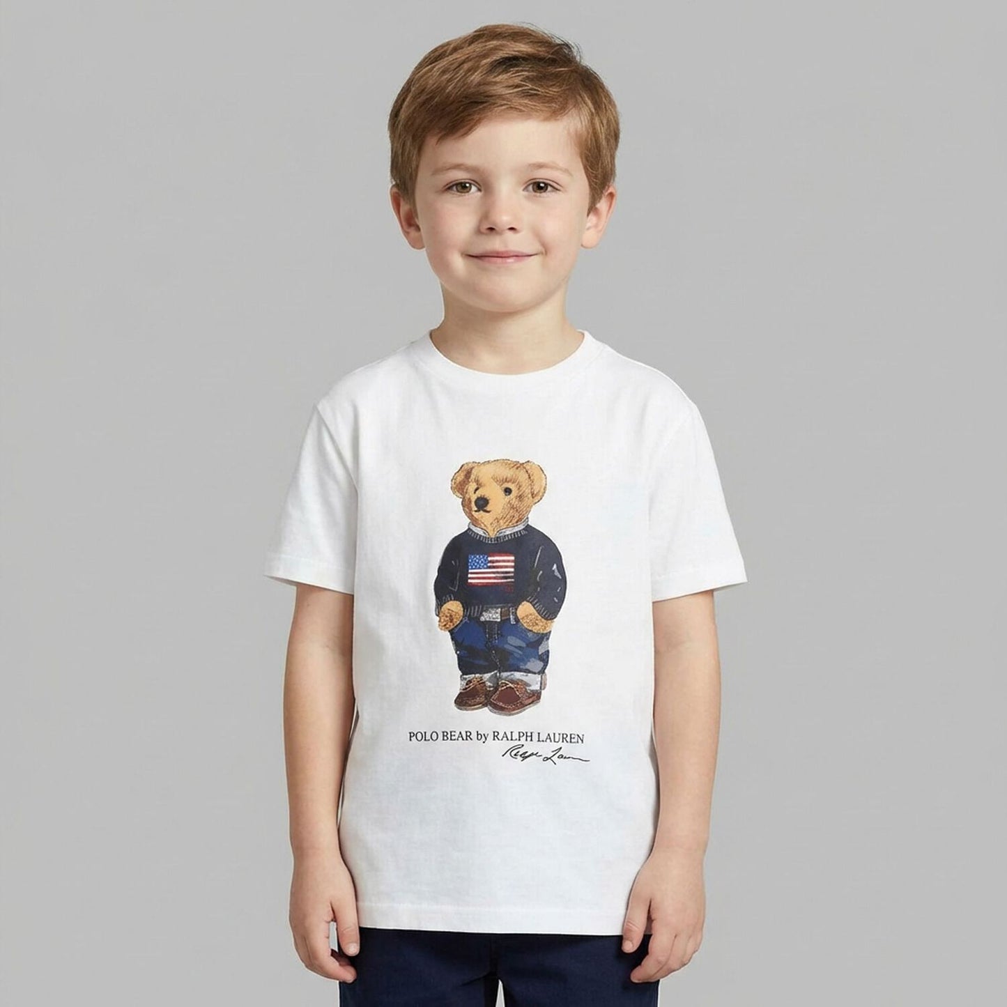 Polo Bear Cotton Jersey T-Shirt