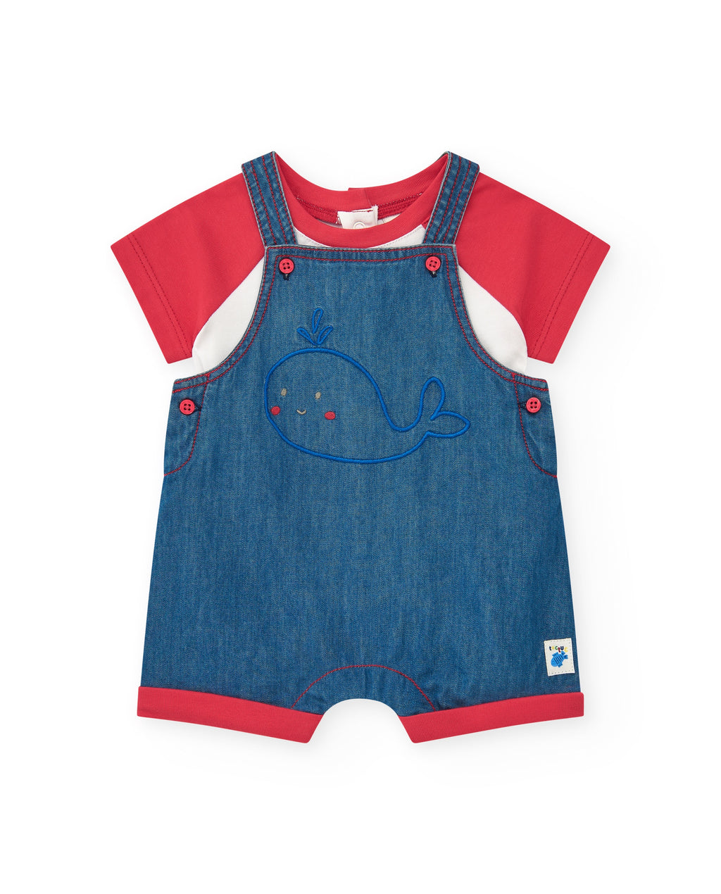 Woven Overall And T-Shirt