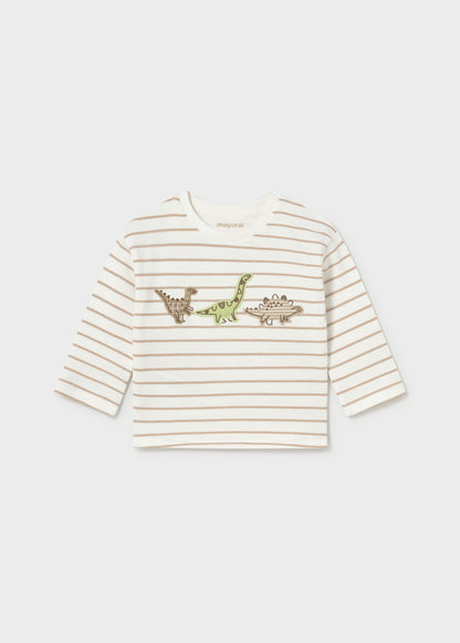 T-Shirt μακρυμάνικο απλικέ κέντημα