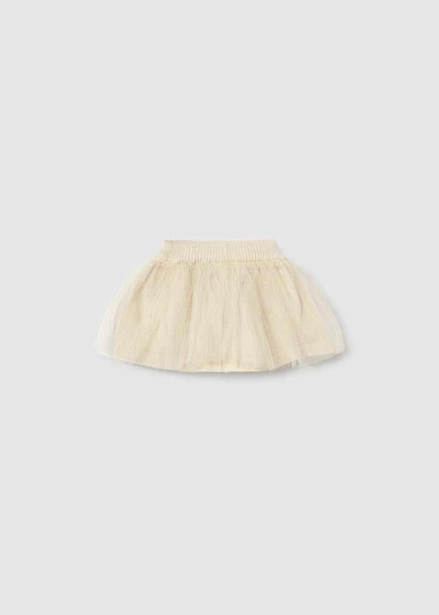 Σετ πλεκτή φούστα με τούλι