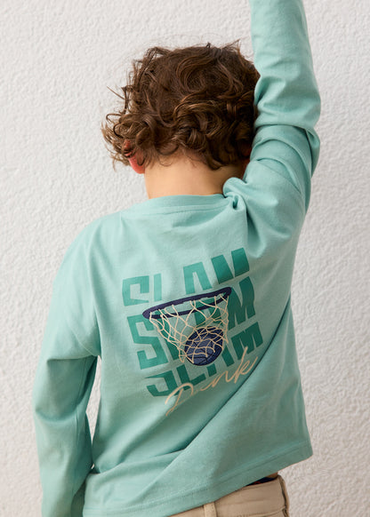 T-Shirt μακρυμάνικο τύπωμα πίσω