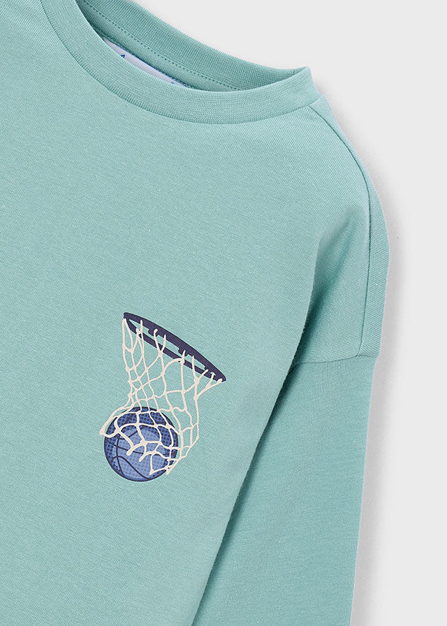 T-Shirt μακρυμάνικο τύπωμα πίσω