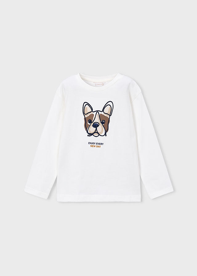 T-Shirt μακρυμάνικο κεντητή
