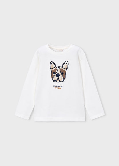 T-Shirt μακρυμάνικο κεντητή