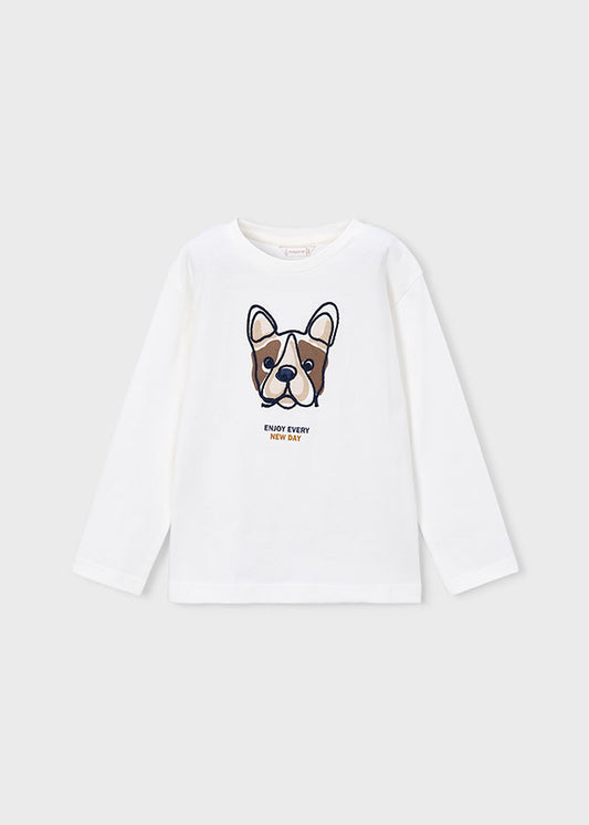 T-Shirt μακρυμάνικο κεντητή